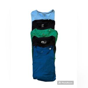 Men’s Athletic Shirts Lot Of 5 - Adidas, Athletic Works, Russel - Size L